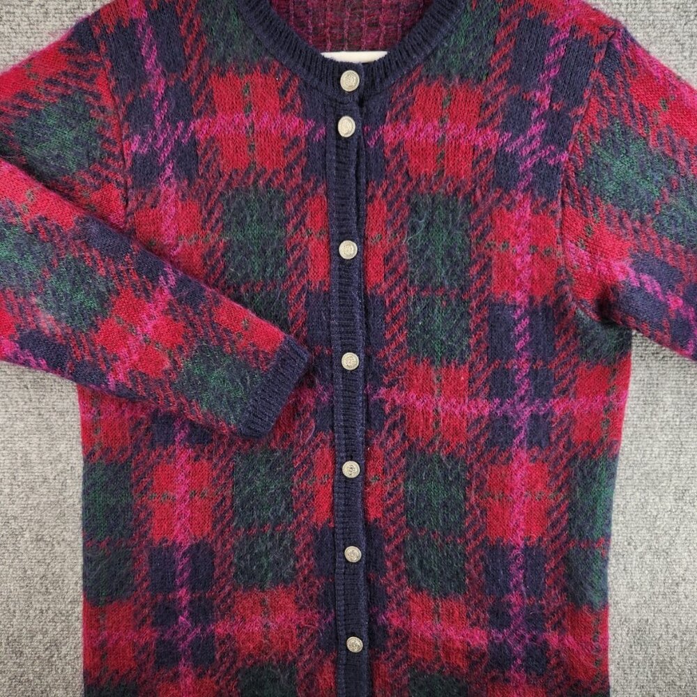 VTG James Pringle Weavers Of Inverness Sweater Large Mohair Blend Cardigan Women